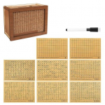 Puidust rahakast sihtnumbri kleebise markerpliiatsiga, suure mahutavusega notsu