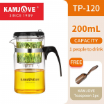 KAMJOVE K&otilde;rgekvaliteediline Teeseparaator Teekann TP-120 200ML Kunstiline Teetass Klaasist Teekann Elegantne Tass Nupuga Patenteeritud Teekann