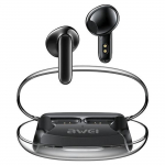 Awei Słuchawki Bluetooth 5.3 T85 Enctws + Stacja Dokująca Czarny/Black