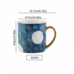 400 ml Jaapani stiilis keraamilised kohvikruusid lusikakaanega Hommikus&ouml;&ouml;k Kaerahelbed Piim Mahl Tee Kontor Kodu Veetass Kingitused Joogin&otilde;ud 400ml