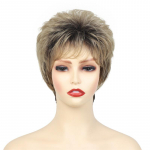 S&uuml;nteetilised Ombre Blondid Parukad Naistele L&uuml;hikesed Juuksed Ema Parukas Tukkidega Pruun Segatud Blond Pixie L&otilde;ikusega Parukad Ema Vanaema Kingitus Kost&uuml;&uuml;m