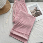 Elegantne ka&scaron;miirist kootud vabaaja p&uuml;ksid Pehme sirge s&auml;&auml;rega villased laia s&auml;&auml;rega p&uuml;ksid Streetwear High Street Naiste moep&uuml;ksid M roosa