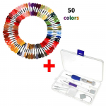 V&otilde;lun&otilde;el tikkimiseks Vaibad Kootud Punch Needle Kit N&auml;put&ouml;&ouml; &Otilde;mbluskomplekt Tikandid Kudumisvardad Pliiats &Otilde;mblust&ouml;&ouml;riistad Needlework set