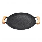 Malmist k&uuml;psetusplaat k&auml;epidemetega, mittekleepuv &uuml;mmargune praepann grillimiseks, steigi, mereandide, k&ouml;&ouml;giviljade, pannkookide jaoks, multifunktsionaalne grillpann pliidile, l&otilde;kkele S