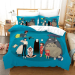 Anime tekikott padjap&uuml;&uuml;r voodipesukomplekt T-TotoroeS Kawaii t&auml;iskasvanud poiss t&uuml;druk magamistoa kaunistus lapsed &uuml;hekohaline kahekohaline suur suurus 135x200cm 2pcs
