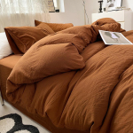 &Uuml;hev&auml;rviline puuvillane 4-osaline komplekt Klass A emade ja imikute jaoks Paljalt magamiseks lehmad, tekikotid Pestaud puuvillane voodipesu 3-osaline komplekt 1.2 m 3pc quilt 1.5*2m brown