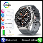 2025 Uus 1,85-tolline Ultra HD AMOLED nutikell meestele GPS Bluetooth k&otilde;ne 710 mAh aku 400+ sihverplaati Fitness Sport Fitness nutikell silicone belt