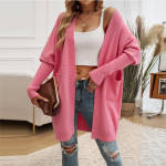 Naiste &uuml;lisuured kampsunid, pehme kootud kardigan pikkade varrukatega kampsun taskutega XL