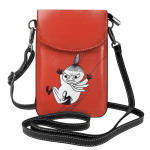 Moomin ehtne nahast nutitelefoni &otilde;lakott &otilde;huke mini-kott naistele ja populaarne rahakott ja crossbody kott-kott, kott, mehed, red