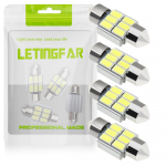 T10 31mm LED salongivalgusti, Valge, T10 x 31 mm Sisseehitatud CANbus-dekooder, 5630 6SMD valge