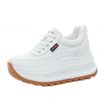 8CM Kontsaga Tennised Ehtne Nahk Valged Platvormtennised Naistele Paks Platvorm Naiste Uus Mood Tennisejalatsid Kiilkonts 39