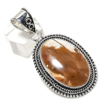 Natural Brecciated Mookaite 925 Sterling Silver Jewelry Pendant 2.25 d3v04