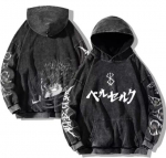 Gooti stiilis vanaaegsed pestud kapuutsid Hambad Naljakad tr&uuml;kitud kampsunid Harajuku Retro pikkade varrukatega pullover Naiste Y2k &uuml;lisuur kapuuts S