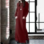 Naiste talvine soe kleit Kevadine tavaline maksikleit Vintage pikk kampsun kleit vabaaja pulloverid pikkade varrukatega n&ouml;&ouml;biga Vestidos L punane