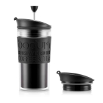 BODUM Reisipress Kaasaskantav 350ml Kohvimasin Kahekordse Seinaga Must Sissekastetav Prantsuse V&auml;litingimustes Kasutamiseks Komplekt, Isolatsioon, Plastik, Press, [Autentne must