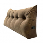 Voodipeatsi kolmnurkne padi Voodipeatsi kiilpadi eemaldatava kattega P&auml;evavoodi tugipadi k&uuml;lgtaskuga voodis lugemiseks t&ouml;&ouml;tamiseks 80 cm oranž