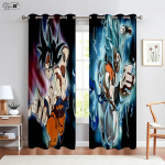 2 t&uuml;kki anime multika prindiga kardinad pol&uuml;esterkiud masinpestavad magamistuba kabinet lastetuba dekoratiivkardinad W50xH130(CM)x2PCS&Rod pocket gray