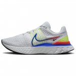 Nike React Infinity Run Flyknit 3 Platinum Racer Sinised Meeste tossud Hallid Puhas-Platinum Bright-Crimson DX3353-001 44.5