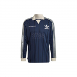 Adidas Originals Trefoil Stripe Logo Graafiline Pikkade Varrukatega Polo S&auml;rk Meeste Topid Sinine HN1676 XXL