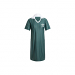 Adidas Originals Adicolor Seeria Triibuline Mugav Pehme Hingav Pullover Midi L&uuml;hikeste Varrukatega Kleit Naiste Kleit Mineraalroheline IX5507 XS