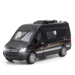 1/32 BENZ MB Sprinter MPV Van Spint RV Sulamist Automaali Mudel Diecasts Metallist M&auml;nguauto Simulatsioonheli ja valgusega Laste M&auml;nguasi Kogutavad Esemed Kingitused must