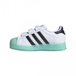 Adidas Superstar CF C LED-tuled - Valge pooll&auml;ikiv Akva Laste tossud Pilvevalge P&otilde;himust Must IG7004