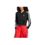 Adidas Originals Sport Kapuutsiga T&otilde;mblukuga Triibuline L&uuml;hike Jakk Naiste Jakid Must JX9220 XS