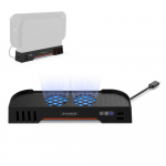 Jahutusventilaator Switch 2 m&auml;ngukonsoolile RGB-radiaator Seinakinnitus Kaasaskantav HUB-laiendusalus NGC jahutusradiaatori alus M&auml;ngutarvikud must