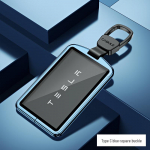 Tesla kaardiv&otilde;tme &uuml;mbris Model 3/X/Y jaoks - Premium metallist kest kaitsva pandlaga, stiilne unisex disain.