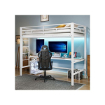 Valgustatud vahekorrus - MUVOE - vastavalt EN747 - 90x200 cm - valge metall - mitmev&auml;rviline LED, USB/Type‑C pistikupesad valge
