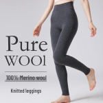 Women's Seamless 100% Wool Thermal Leggings L