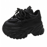 Uued K&otilde;rge Platvormiga Tennised Naistele Paks Tald Spordijalatsid Daamide Treenerid Vulkaniseeritud Jalan&otilde;ud Naine Paksud Tennised Zapatillas Mujer 8.5CM 37 must