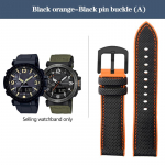 Nailonist ja kummist p&otilde;hja rihm Casio PROTREK seeria PRG-600YB PRG-650 PRW-6600 jaoks L&otilde;uendist ja silikoonist rihm Spordirihm 24mm 24mm