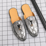 Meeste Vabaaja Nahast Pooltossud Libisemiskindlad Slip-On Madu Mokassiinid V&auml;litingimustes Mugavad Sandaalid &Auml;ri Vabaaja Kingad T&ouml;&ouml;kingad Meestele 38