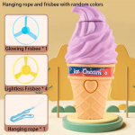 J&auml;&auml;tisega lendav bambusest Dragonfly v&auml;lkfrisbee, vanem-laps &otilde;ues vabal ajal j&auml;&auml;tise p&ouml;&ouml;rlev v&auml;lkfrisbee