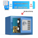 Kompakt seif seina sisse paigaldamiseks s&otilde;rmej&auml;ljelukuga &ndash; t&auml;isterasest, vargusvastane, kontori turvalisus