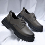 Uued ehtsast nahast meeste vabaajajalatsid Talvised Briti stiilis paksu p&otilde;hjaga t&ouml;&ouml;riided Meeste disainitud suure varbaga nahast kingad 44 must