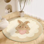 Multikakaru Laste toa &uuml;mmargune vaip Kodu p&otilde;randamatt Vaip elutuppa Vannitoa p&otilde;randamatt Magamistoa kaunistus 80X80CM beige