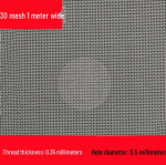 304 roostevaba terasega kootud v&otilde;rk, 6-500 silma, t&ouml;&ouml;stuslik paksendatud metalltraadist filter.