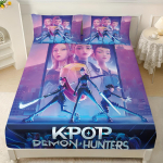 3 tk K-Pop deemonik&uuml;tid tr&uuml;kitud kiibita voodilina komplekt mitu suurust pehme voodikate magamistoa voodipesu masinpestav 90x191cm