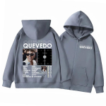 R&auml;ppar QUEVEDO Buenas Noches Merch Hupparid Mehed Naised R&otilde;ivad Mood Hip Hop Pulloverid Kvaliteetne Fliisist Huppariga Dressipluusid M gray