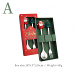 2/4/6 tk J&otilde;ulude Kahvli ja Lusika Komplekt, Roostevabast Terasest Loomingulised Lauan&otilde;ud, Kohvi Tee Magustoidu Kahvlid ja Lusikad Kingikomplekt