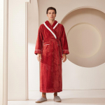 Naiste hommikumantel Soojad riided pluss suurusele Hommikumantlid Pehme flanellfrotee hommikumantel Suur suurus Pikk hommikumantel meestele &Ouml;&ouml;s&auml;rgid Paaririided 3XL