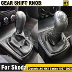 5 Speed Gear shift knob Boot For Skoda Octavia A4 MK1 1997 1998 1999 2000 2001 2002 2003 2004 2005 2006 2007 2008 2009 2010 5 Speed