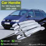 s&otilde;idukile Volkswagen VW Sharan MK1 7M 1995~2009 Vastupidav kroomitud uksek&auml;epideme katte trimmikomplekt Auto stiil Kaunista tarvikud Bowl 4 Door