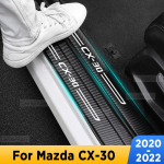 MAZDA CX30 CX-30 2022  2023 jaoks Auto Uksepakendi Pedaal S&uuml;sinikkiust Tekstuuriga Lisatarvikud Nahast Stiiliga Autokleebis LiistF Inside 4pcs