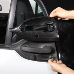 Mercedes Benz Smart 453 fortwo 2016 jaoks - auto v&auml;lisukse kaussi kaitsekleebis Ukse k&auml;epideme dekoratiivne kest ABS carbon fiber pattern
