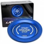 Sports Blue Engine Push Start Cover w/ Ring Trim For -up Chevy Cadillac GMC