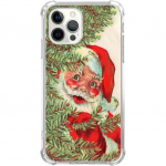 &Scaron;oti lehmade lilleline telefoni&uuml;mbris iPhone 16 Pro Maxile, Armas &Scaron;oti lehmade mustriga kate t&uuml;drukutele, poistele, naistele, meestele iPhone 16 Pro Maxile, Unikaalne trendikas Christmas Santa