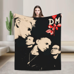 Depeches B&auml;ndi Režiim Soe Pehme Tekk Reisi Kontori Pl&uuml;&uuml;sist Voodipesu Viska Tekid Mugav V&auml;litingimustes Flanell Voodikate Diivanvoodi Kate 30x40in black